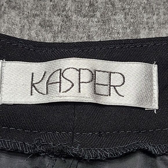 Kasper Pants Womens 10 Petite Black Classic Fit Kate Dress Career Trousers Lined - Picture 5 of 14